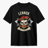 Lennox (Lennox Kincaid) Tartan Crest 2D T-shirt - Alba Skull Style