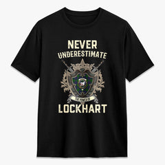 Lockhart Modern Tartan Crest 2D T-shirt - Never Underestimate Style