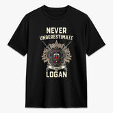 Logan Modern Tartan Crest 2D T-shirt - Never Underestimate Style