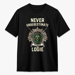 Logie Tartan Crest 2D T-shirt - Never Underestimate Style