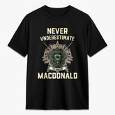 MacDonald of the Isles Hunting Modern Tartan Crest 2D T-shirt - Never Underestimate Style