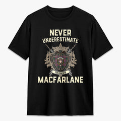 MacFarlane Hunting Modern Tartan Crest 2D T-shirt - Never Underestimate Style