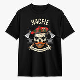 MacFie Tartan Crest 2D T-shirt - Alba Skull Style