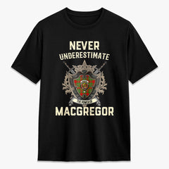 MacGregor Modern Tartan Crest 2D T-shirt - Never Underestimate Style