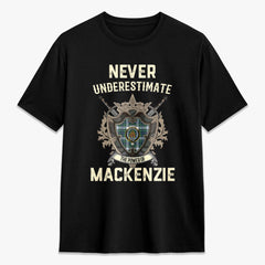 MacKenzie Dress Ancient Tartan Crest 2D T-shirt - Never Underestimate Style