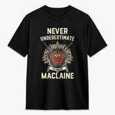 MacLaine of Loch Buie Tartan Crest 2D T-shirt - Never Underestimate Style