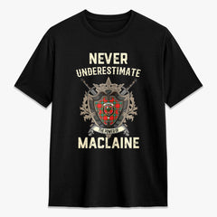MacLaine of Loch Buie Tartan Crest 2D T-shirt - Never Underestimate Style