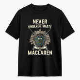 MacLaren Ancient Tartan Crest 2D T-shirt - Never Underestimate Style