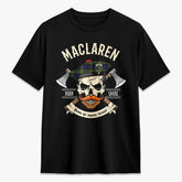 MacLaren Modern Tartan Crest 2D T-shirt - Alba Skull Style