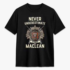 MacLean of Duart Ancient Tartan Crest 2D T-shirt - Never Underestimate Style