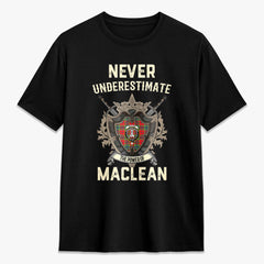 MacLean of Duart Modern Tartan Crest 2D T-shirt - Never Underestimate Style