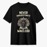 MacLeod of Harris Modern Tartan Crest 2D T-shirt - Never Underestimate Style