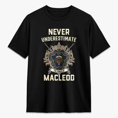 MacLeod of Harris Modern Tartan Crest 2D T-shirt - Never Underestimate Style