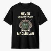 MacMillan Hunting Ancient Tartan Crest 2D T-shirt - Never Underestimate Style