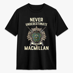 MacMillan Hunting Ancient Tartan Crest 2D T-shirt - Never Underestimate Style