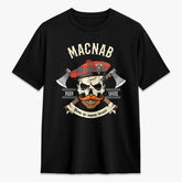 MacNab Ancient Tartan Crest 2D T-shirt - Alba Skull Style
