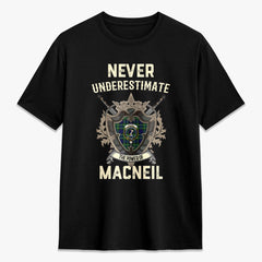 MacNeil of Colonsay Modern Tartan Crest 2D T-shirt - Never Underestimate Style