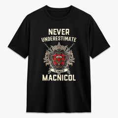 MacNicol (of Scorrybreac) Tartan Crest 2D T-shirt - Never Underestimate Style