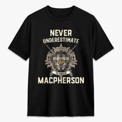 MacPherson Dress Ancient Tartan Crest 2D T-shirt - Never Underestimate Style