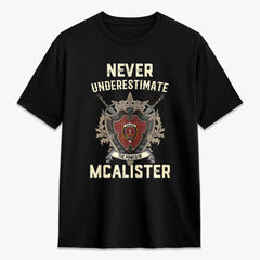 McAlister Modern Tartan Crest 2D T-shirt - Never Underestimate Style
