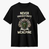 McAlpine Modern Tartan Crest 2D T-shirt - Never Underestimate Style
