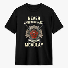 McAulay Modern Tartan Crest 2D T-shirt - Never Underestimate Style