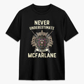 McFarlane Hunting Modern Tartan Crest 2D T-shirt - Never Underestimate Style
