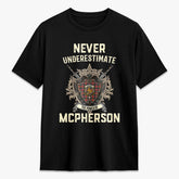 McPherson Ancient Tartan Crest 2D T-shirt - Never Underestimate Style