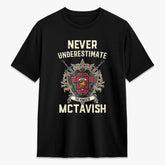 McTavish Modern Tartan Crest 2D T-shirt - Never Underestimate Style