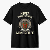 Moncreiffe (or Moncreiff) Tartan Crest 2D T-shirt - Never Underestimate Style