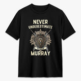 Murray of Atholl Weathered Tartan Crest 2D T-shirt - Never Underestimate Style