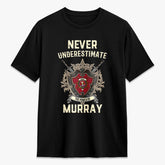 Murray of Tulloch Modern Tartan Crest 2D T-shirt - Never Underestimate Style