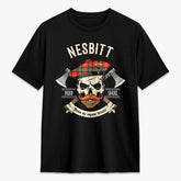 Nesbitt Ancient Tartan Crest 2D T-shirt - Alba Skull Style