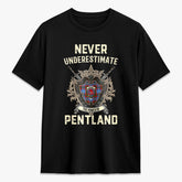 Pentland Tartan Crest 2D T-shirt - Never Underestimate Style