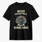 Sandilands Tartan Crest 2D T-shirt - Never Underestimate Style