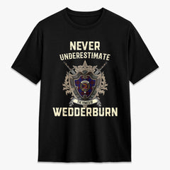 Wedderburn Tartan Crest 2D T-shirt - Never Underestimate Style