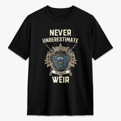 Weir Ancient Tartan Crest 2D T-shirt - Never Underestimate Style