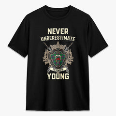 Young Modern Tartan Crest 2D T-shirt - Never Underestimate Style
