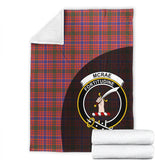 McRae Ancient Tartan Crest Blanket Wave Style