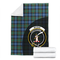 McRae Hunting Ancient Tartan Crest Blanket Wave Style