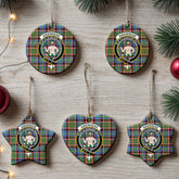 Aikenhead Tartan Crest Christmas Ceramic Ornament