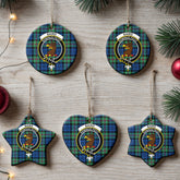 Baird Ancient Tartan Crest Christmas Ceramic Ornament
