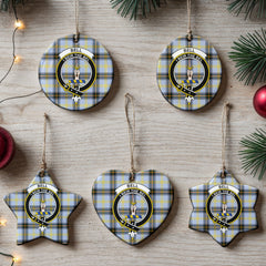 Bell of the Borders Tartan Crest Christmas Ceramic Ornament