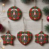 Boyd Modern Tartan Crest Christmas Ceramic Ornament