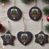 Cairns Tartan Crest Christmas Ceramic Ornament