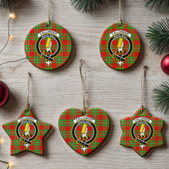 Callander Tartan Crest Christmas Ceramic Ornament