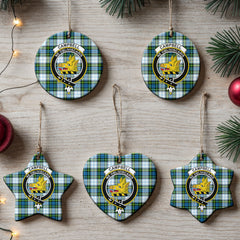 Campbell Dress Tartan Crest Christmas Ceramic Ornament