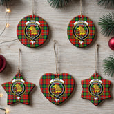 Fairlie Tartan Crest Christmas Ceramic Ornament
