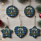 Guthrie Ancient Tartan Crest Christmas Ceramic Ornament