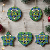 Johnstone Ancient Tartan Crest Christmas Ceramic Ornament